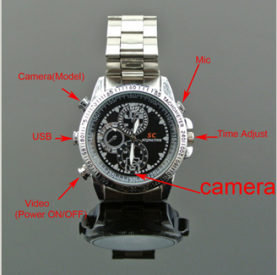Elegante Reloj espía con micro cámara 8 Gb