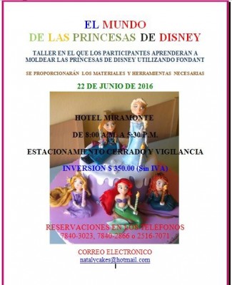 Curso de modelado con fondant El Mundo de las Princesas de Disney