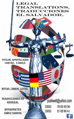 LEGAL TRANSLATIONS, TRADUCCIONES EL SALVADOR