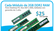 MEMORIA RAM DE 2GB DDR2 BUSES 667/800 PARA DESKTOP PC SELLADAS