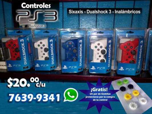 controles ps3 SONY playstation 3 dualshock inalambricos bluetooth sixaxis Nuevos!! $20 c/u o 2x$35