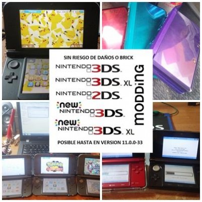 Modificacion y reparacion especializada de Nintendo 3DS, 3DS XL, 2DS y New 3DS