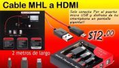 Cable HDMI celular MHL Mira tu celular en pantalla gigante!! / HDMI a Micro y mini HDMI / DVI / VGA / HDMI 5 mts / TGSV