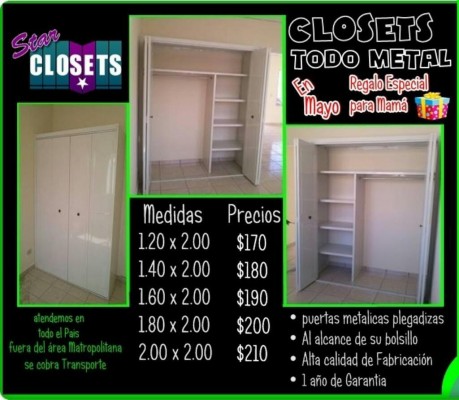 Closets metálicos STAR CLOSETS