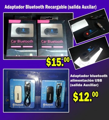 Adaptador Convertidor receptor Bluetooth BT para carro y equipo de sonido / convertidor de voltaje / cargadores / TGSV